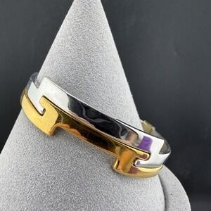 Vintage Avon Cuff Bracelet Set Stackable Silver and Gold Tone 6.5"